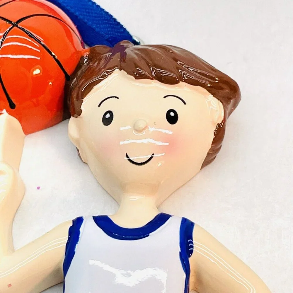 NEW Basketball Player Cute Boy Personalizable Blank Christmas Ornament By Polarx - Picture 2 of 8